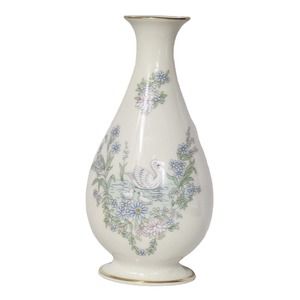 LENOX Mother's Day Vase 1983 Limited Edition Swan Flowers Made In USA